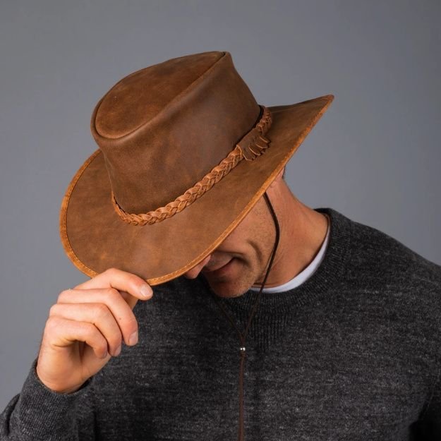 Overaccessorizing with a Leather Hat