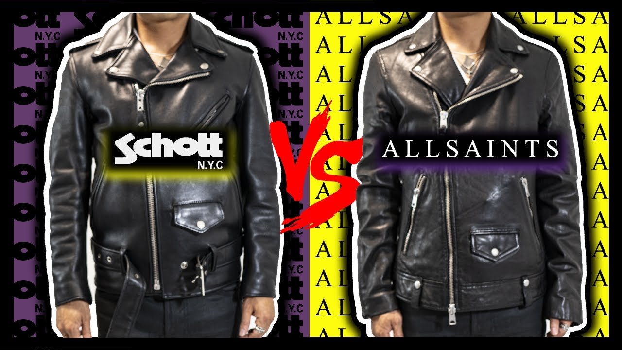 Schott NYC vs AllSaints comparison